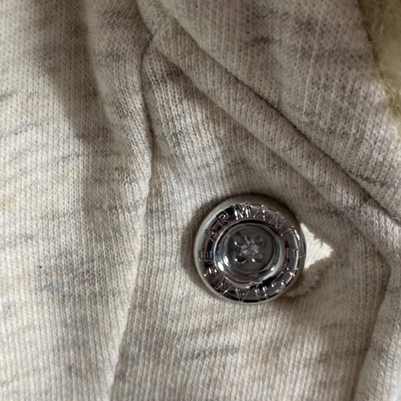 Armani Exchange Shawl Faux Fur Collar Sweater Large Cream Tan - Picture 2 of 6